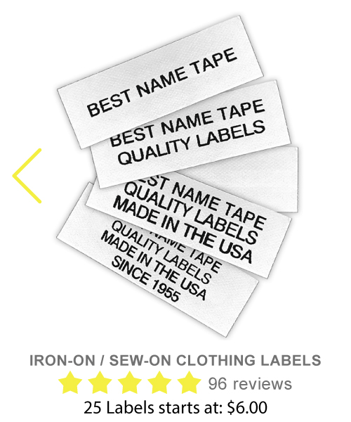 Iron-On and Sew-On Clothing Labels